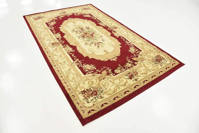 Unique Loom Versailles Collection Traditional Classic Floral Motif Area Rug - Image 5