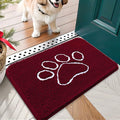 OLANLY Dog Door Mat for Muddy Paws 24x16, Paw Print Design, Absorbs Moisture by OLANLY