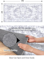 COMSLE Washable Door Mat, Front Door Mat Indoor Faux Wool Absorbent Small Rugs - Image 2