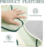 Lahome Green Washable Round Rug - 7Ft Round Area Rug - Image 5