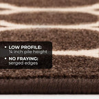 House, Home and More Skid-Resistant Carpet Runner – Moroccan Trellis Lattice – - Image 3