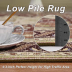 4x6 Mousse Brown Area Rug for Living Room, Machine Washable Rugs - Image 8