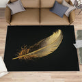 Golden Feathers Rugs for Bedroom by Unknown