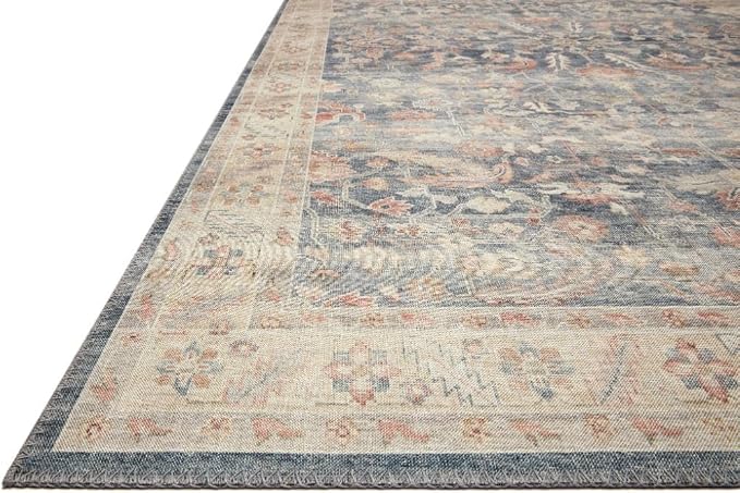 Loloi Hathaway Collection HTH-02 Denim/Multi 2'-0" x 5'-0", .25" Thick Accent - Image 6