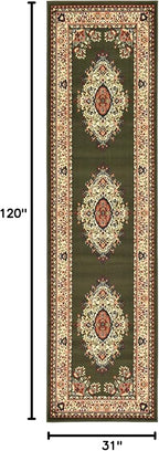 Unique Loom Reza Collection Traditional Persian Style Area Rug, 2 ft 7 in x 10 - Image 2