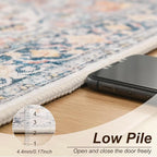 XWZO Entryway Area Rug 2x3ft — Soft Vintage Low Pile Non-Slip Door Floor Mat - Image 5