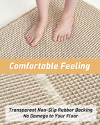 AMOAMI Upgraded Waffle Bath Mat, Super Absorbent Non Slip Bath Mats - Image 4