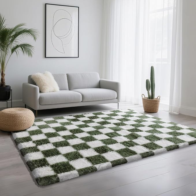 4x6 Area Rugs for Living Room Bedroom, Soft Fluffy Shaggy Bedside Rug, Indoor - Image 2