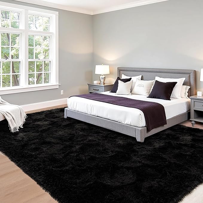 Beglad Fluffy Area Rugs 4x6 Feet, Modern Minimalist Style Shag Rugs, Non-Slip - Image 2
