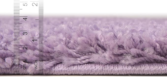Unique Loom Solid Shag Collection Area Rug - Image 2