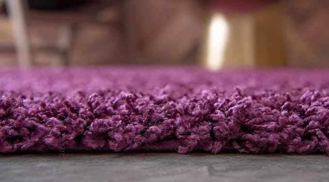 Unique Loom Solid Shag Collection Area Rug - Image 4