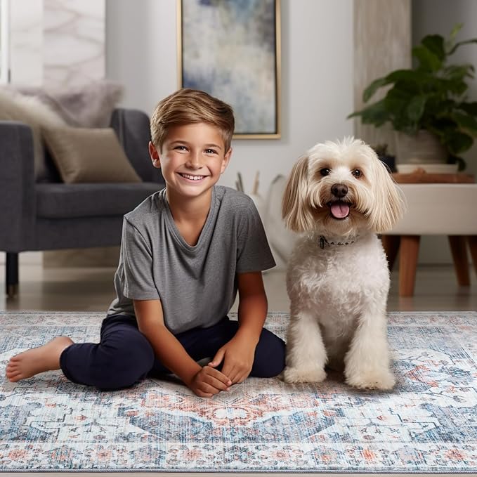 4x6 Washable Rug – Boho Non-Slip Indoor Area Rug - Image 6