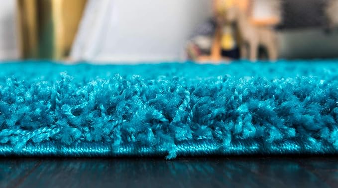 Unique Loom Solid Shag Collection Area Rug - Image 4