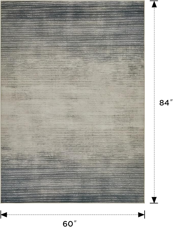 Joydeco 5x7 Area Rugs for Living Room, Washable Modern Abstract Non Slip Soft - Image 2