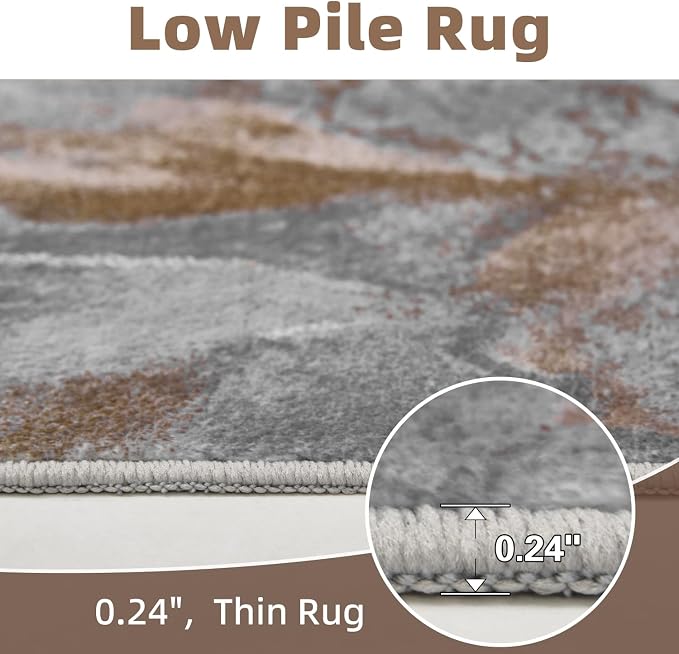 4x6 Washable Area Rugs for Living Room, Stain Resistant Carpet for Dining Room - Image 5