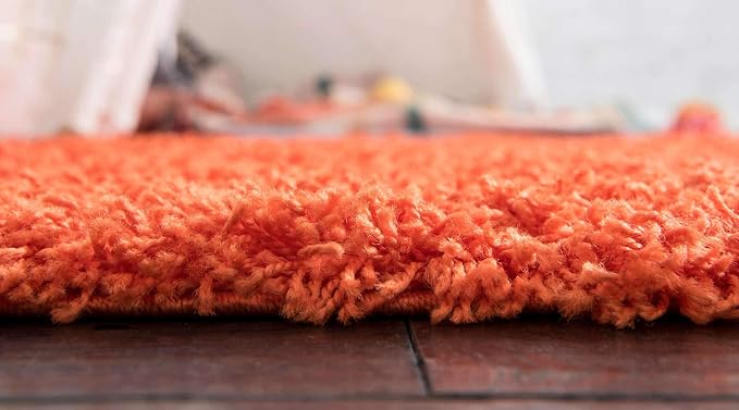 Unique Loom Solid Shag Collection Area Rug - Image 4