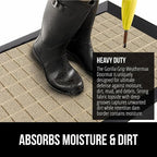 GORILLA GRIP 100% Waterproof All-Season WeatherMax Doormat US Designed Natural - Image 4