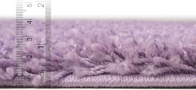 Unique Loom Solid Shag Collection Area Rug - Image 2
