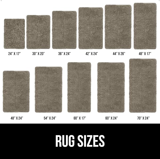 GORILLA GRIP Bath Rug Mat 44x26, Thick Soft Absorbent Chenille, Quick Dry - Image 6