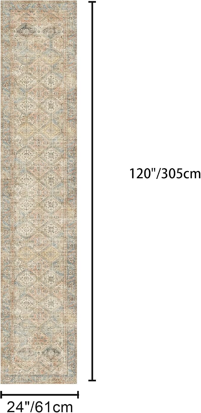 Bavni 2x10 Runner Rug Non Slip, Machine Washable Rug Runners - Image 2