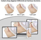 Small Bathroom Rug 17x24 Non Slip Beige Fluffy Bath Mat - Image 7