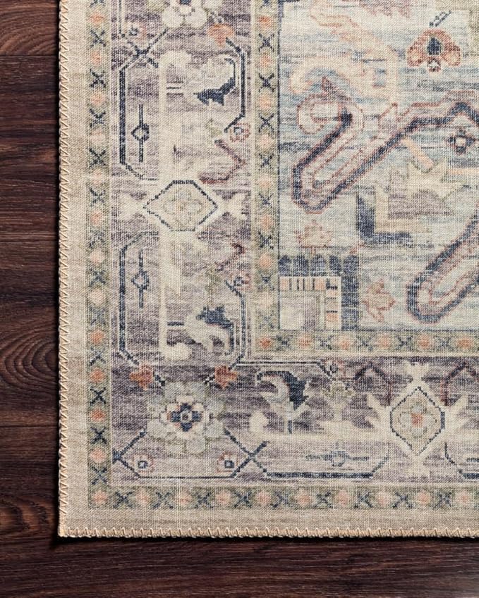 Loloi Hathaway Collection HTH-07 Multi/Ivory 9'-0" x 12'-0", .25" Thick Area Rug - Image 8