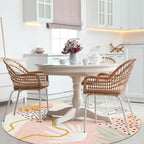 Lahome Pink Round Rugs 8Ft - Image 2