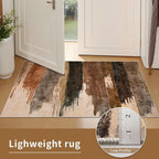 Ciicool 8ft Round Washable Rug, Modern Abstract Circle Rugs, Non-Slip Thin - Image 5