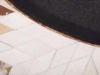 Round Rug for Living Room – Black and White Designer Floor Carpet - Image 3