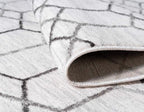 Rugs.com Lattice Trellis Collection Rug – 7' x 10' White Low-Pile Rug Perfect - Image 7