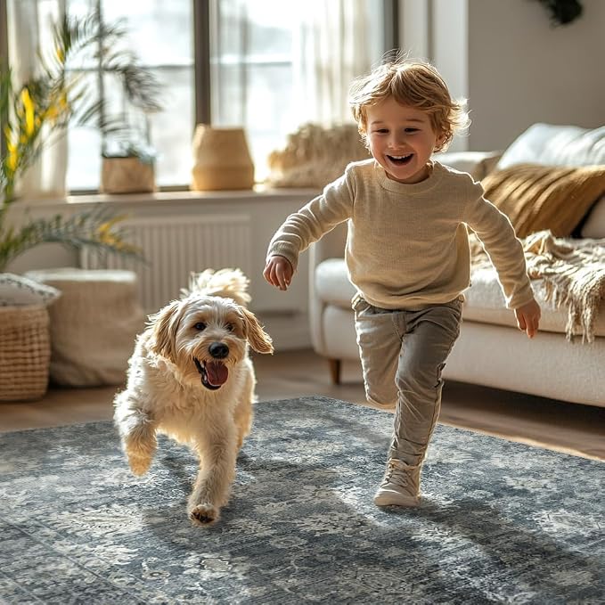 GENIMO Runner Rug 2x6 Non Slip Machine Washable Vintage Hallway Runner Rug - Image 4