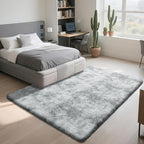 Fluffy Rug Shaggy Area Rug, Mottling Grey 8x10 Area Rugs - Image 3
