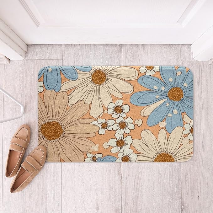 Erosebridal Girls Groovy Flower Bathroom Mat - Image 4