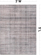 Rugshop Bohemian Stripe Lines Washable Non Slip Area Rug 3' x 5' Brown - Image 2