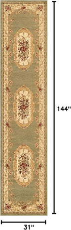 Unique Loom Versailles Collection Traditional Classic Floral Motif Area Rug - Image 2