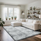Fluffy Rug Shaggy Area Rug, Mottling Grey 5x8 Area Rugs by Yongyangjuxi