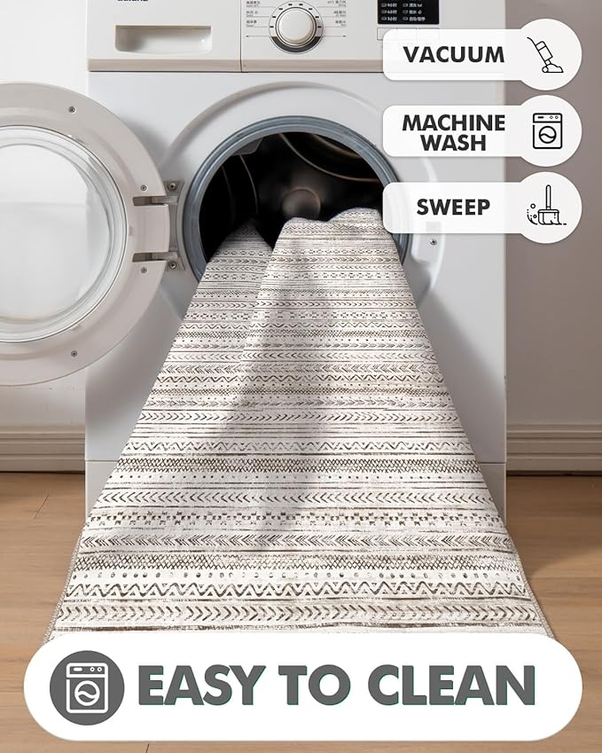 LUMI Washable Runner Rug, Low Profile Thin Long Carpeet - Image 5