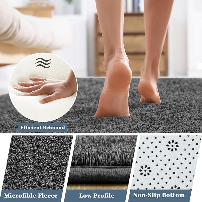 HQAYW 4x6 Area Rugs for Living Room Bedroom, Modern Thickened Memory Foam Soft - Image 7