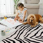 YIHOUSE Tiger Washable Area Rugs 5'x7', Ultra Thin Animal Stripe Print Rug - Image 3