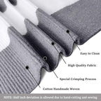 KOZYFLY Grey and White Striped Rug 4'x6' Indoor Outdoor Rug Cotton Hand-Woven - Image 2