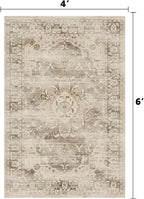 Washable Area Rugs for Living Room 4’x6’ Non Slip Low Pile Area Rugs for - Image 2