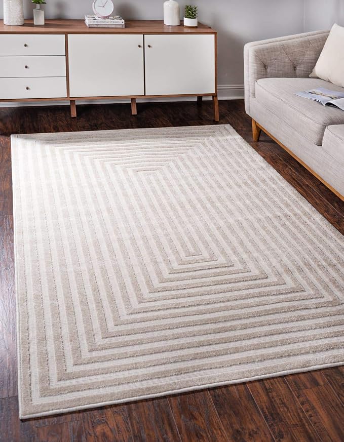 Unique Loom Sabrina Soto Outdoor Collection Geometric, Carved Area Rug by UniqueLoom