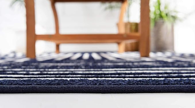 Unique Loom Sabrina Soto Outdoor Collection Geometric, Carved Area Rug - Image 4