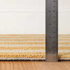 Dash & Albert Silas Stripe Gold Hand Micro Hooked Wool Rug, Runner-2.5 X 8 Feet - Image 4