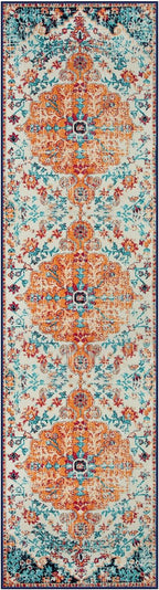 Lahome Bohemian Floral Medallion 2'8" x 10' Hallway Runner Rug, Soft Washable - Image 9