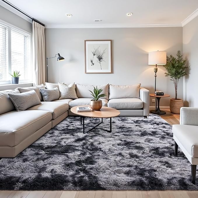 Beglad Shag Rugs for Living Room, Area Rugs 5x7 Feet Upgrade Anti-Skid Modern by Beglad