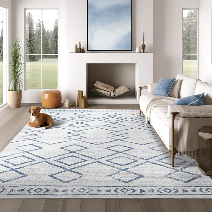 jinchan Moroccan 6x9 Area Rugs for Living Room by JINCHAN