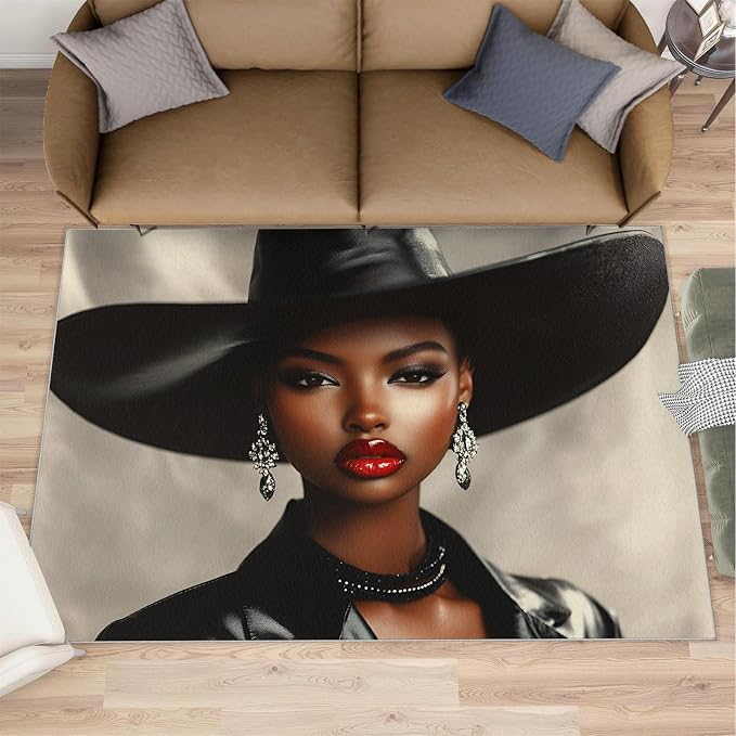 5x7 Fashionable Woman Rugs for Bedroom by Unknown