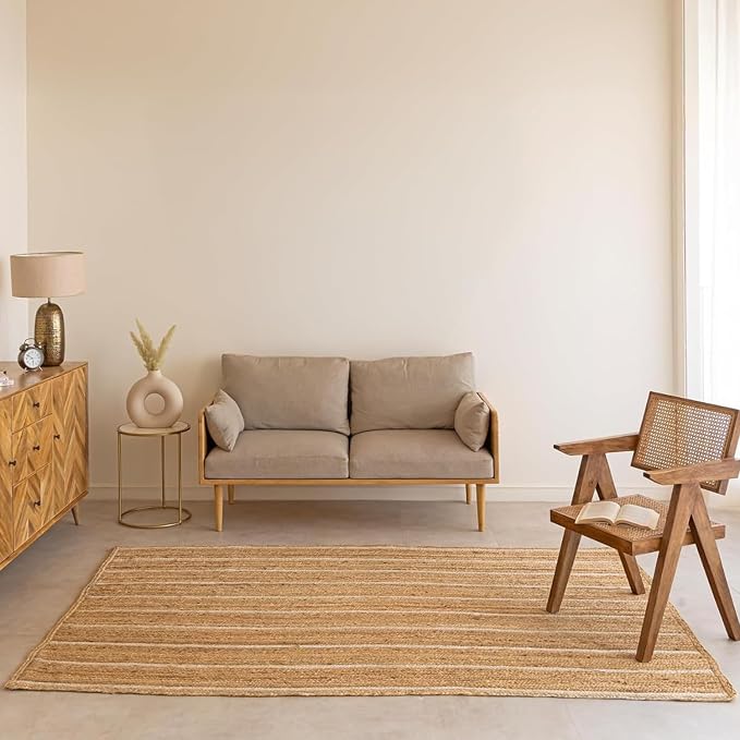 HOMEMONDE Natural Braided Jute Rug 3x5 ft - Image 2