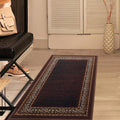 Antep Rugs Alfombras Bordered Modern 2x4 Non-Slip Low Pile Rubber Backing by AntepRugs